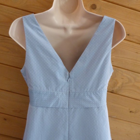 BCBG Max Azria Blue Polka Dot Bubble Hem Dress 2 - Picture 6 of 7
